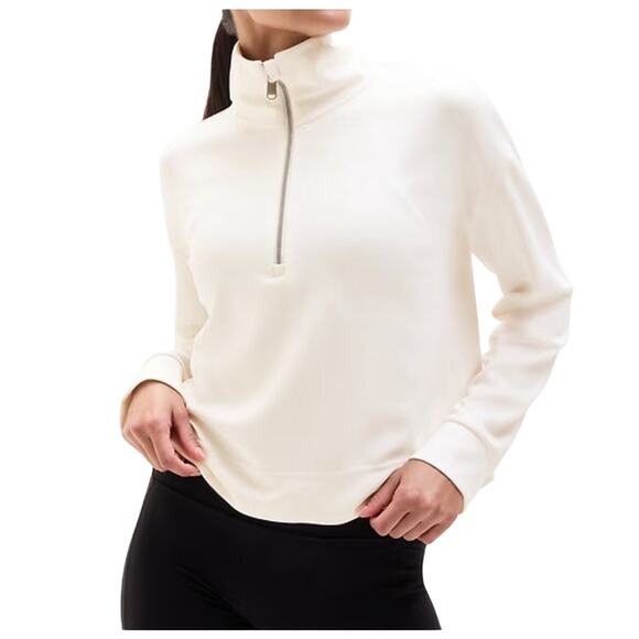Athleta Seasoft Quarter Zip Sweatshirt Size M - Picture 1 of 4